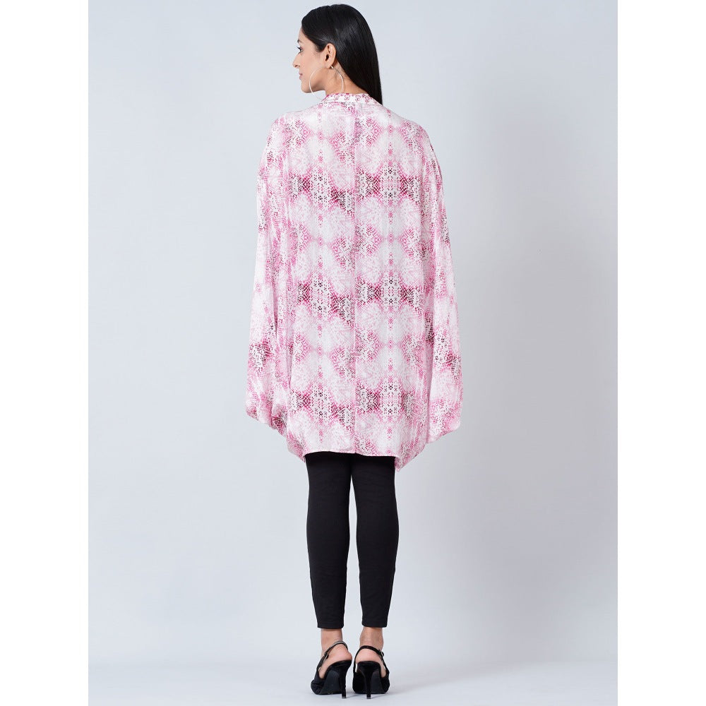 First Resort by Ramola Bachchan Pink Animal Print Cape
