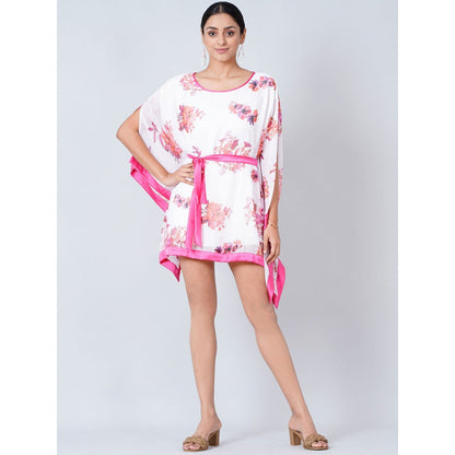 First Resort by Ramola Bachchan Pink Floral Kaftan Tunic