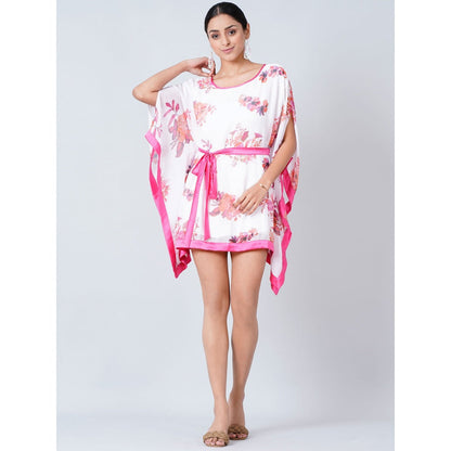 First Resort by Ramola Bachchan Pink Floral Kaftan Tunic