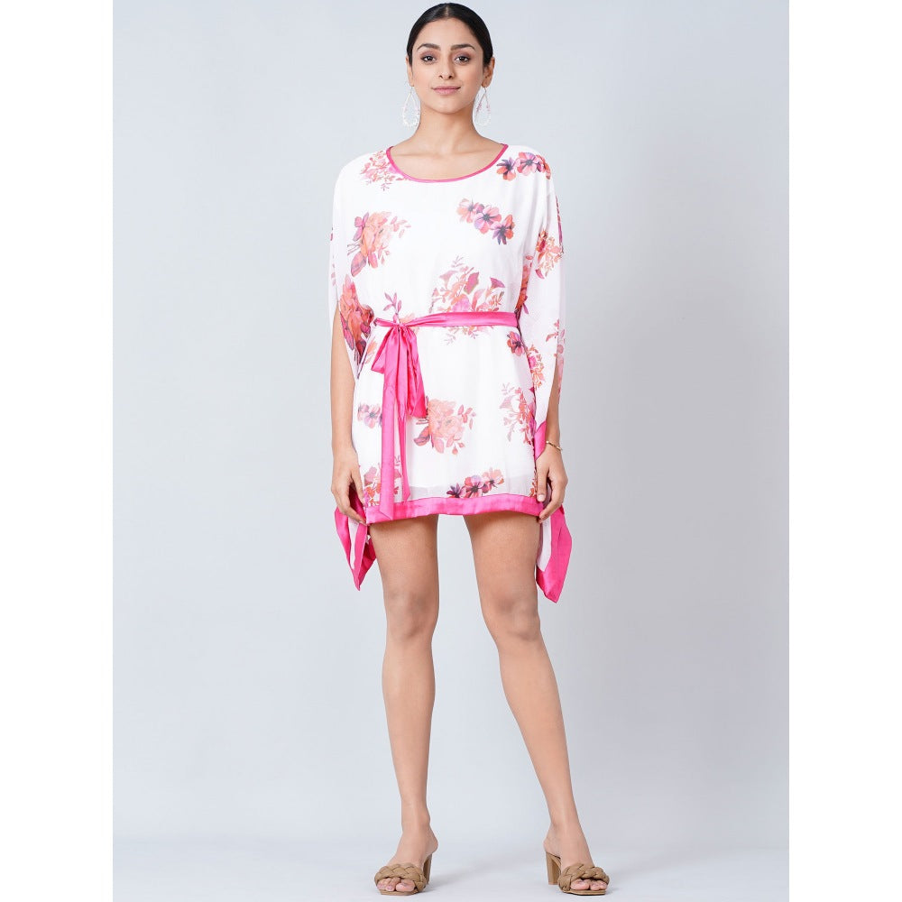 First Resort by Ramola Bachchan Pink Floral Kaftan Tunic