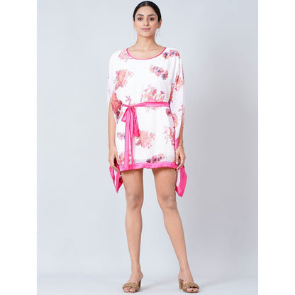 First Resort by Ramola Bachchan Pink Floral Kaftan Tunic