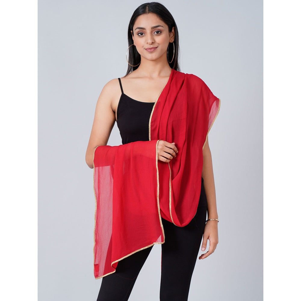 First Resort by Ramola Bachchan Green Embellished Tunic with Dhoti Pants & Dupatta (Set of 3)