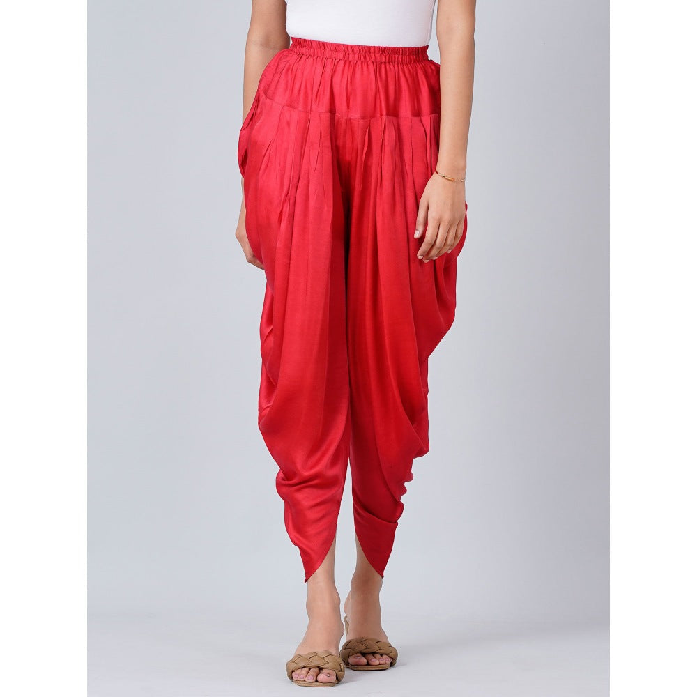 First Resort by Ramola Bachchan Green Embellished Tunic with Dhoti Pants & Dupatta (Set of 3)