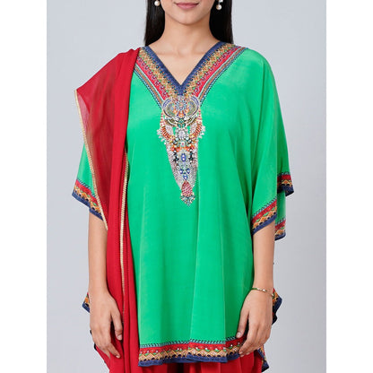 First Resort by Ramola Bachchan Green Embellished Tunic