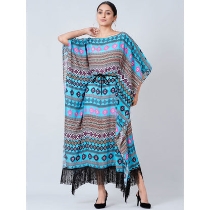 First Resort by Ramola Bachchan Blue Aztec Poncho Dress (Set of 2)