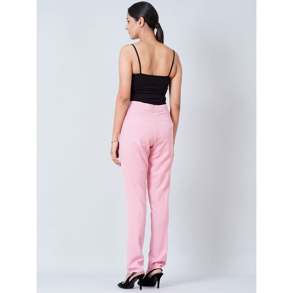 First Resort by Ramola Bachchan Pink Slim Fit Pants