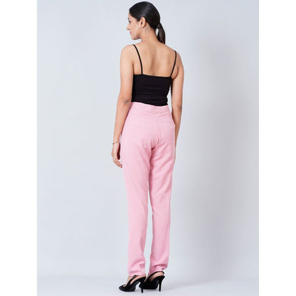 First Resort by Ramola Bachchan Pink Slim Fit Pants