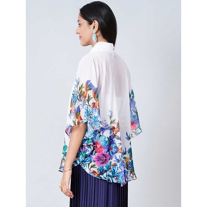 First Resort by Ramola Bachchan White Floral Top