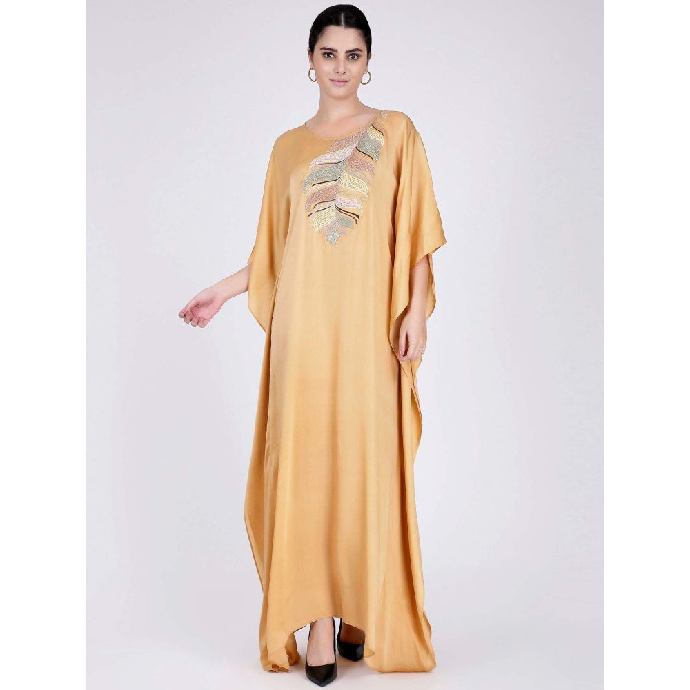 First Resort by Ramola Bachchan Dandelion Embroidered Full Length Kaftan