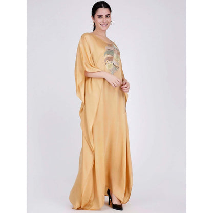 First Resort by Ramola Bachchan Dandelion Embroidered Full Length Kaftan