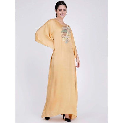 First Resort by Ramola Bachchan Dandelion Embroidered Full Length Kaftan
