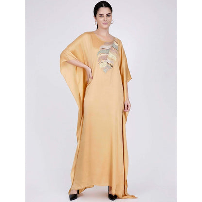 First Resort by Ramola Bachchan Dandelion Embroidered Full Length Kaftan