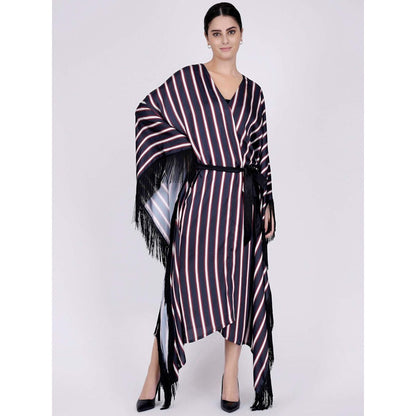 First Resort by Ramola Bachchan Dark Blue Full Length Cover-Up (Set of 2)