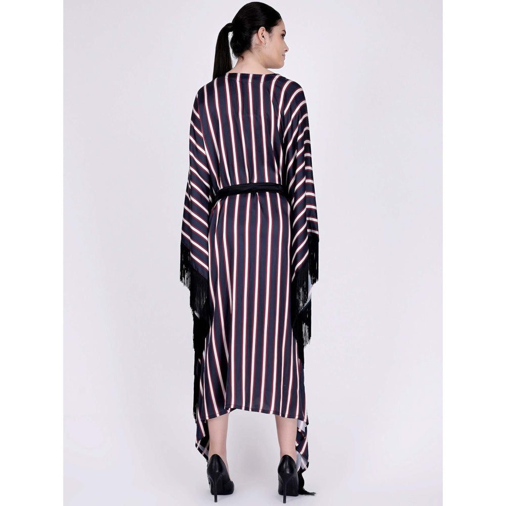 First Resort by Ramola Bachchan Dark Blue Full Length Cover-Up (Set of 2)