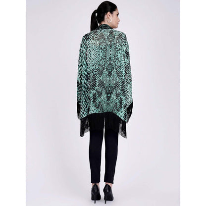 First Resort by Ramola Bachchan Green Animal Print Kimono