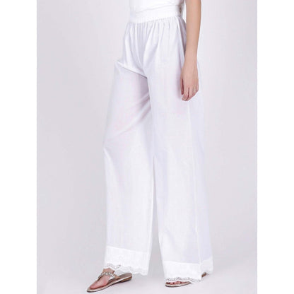 First Resort by Ramola Bachchan White Wide Leg Pants