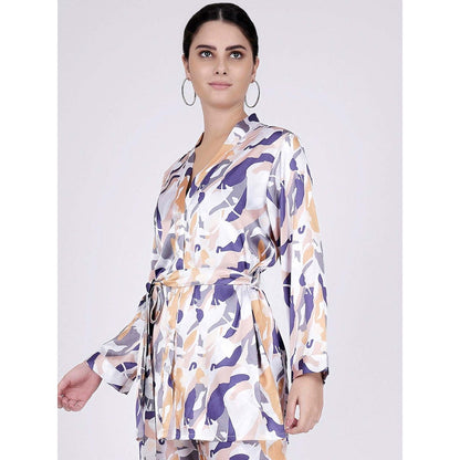 First Resort by Ramola Bachchan Tan Abstract Camouflage Printed Shirt (Set of 2)
