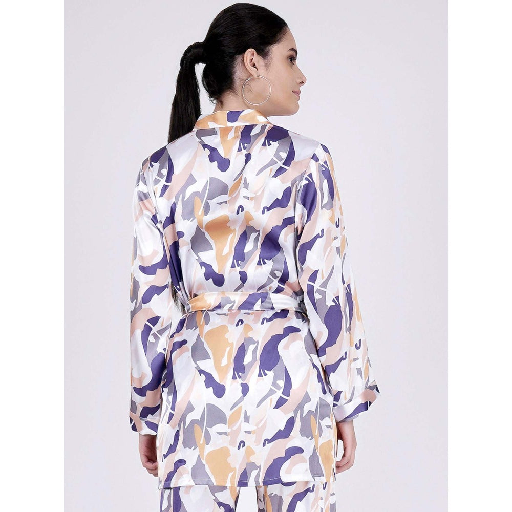 First Resort by Ramola Bachchan Tan Abstract Camouflage Printed Shirt (Set of 2)