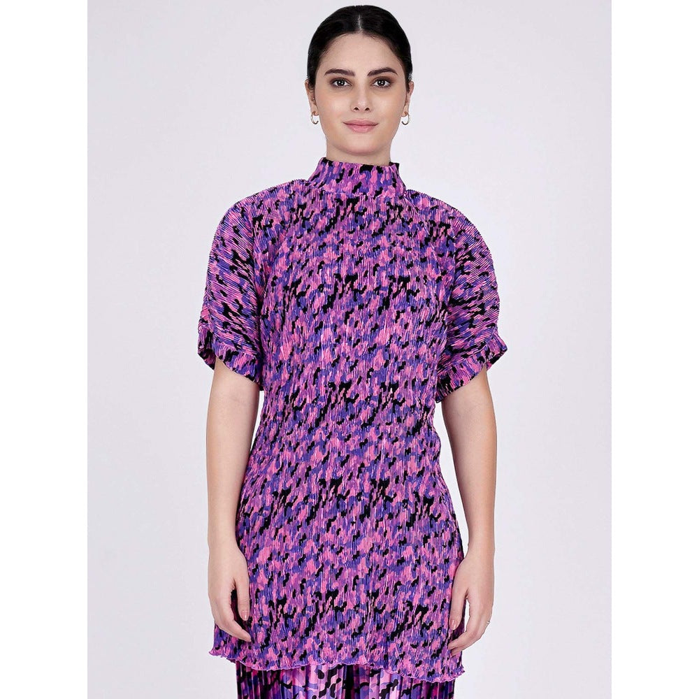 First Resort by Ramola Bachchan Pink Camouflage Print Top