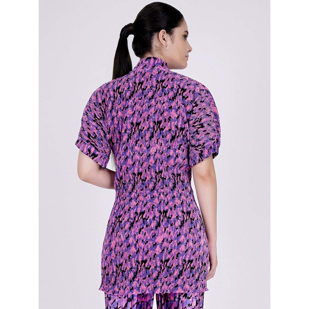 First Resort by Ramola Bachchan Pink Camouflage Print Top