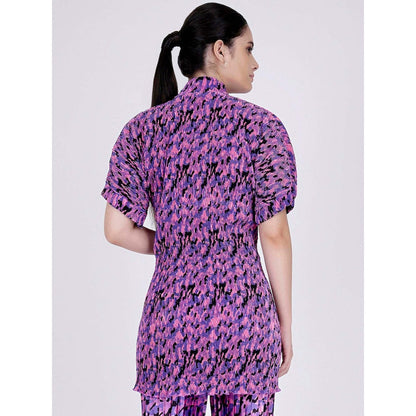 First Resort by Ramola Bachchan Pink Camouflage Print Top
