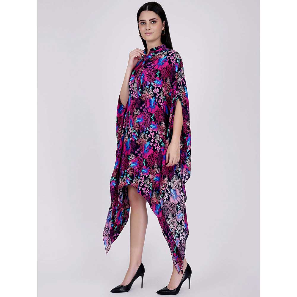 First Resort by Ramola Bachchan Pink Deep Sea Print Tunic Dress