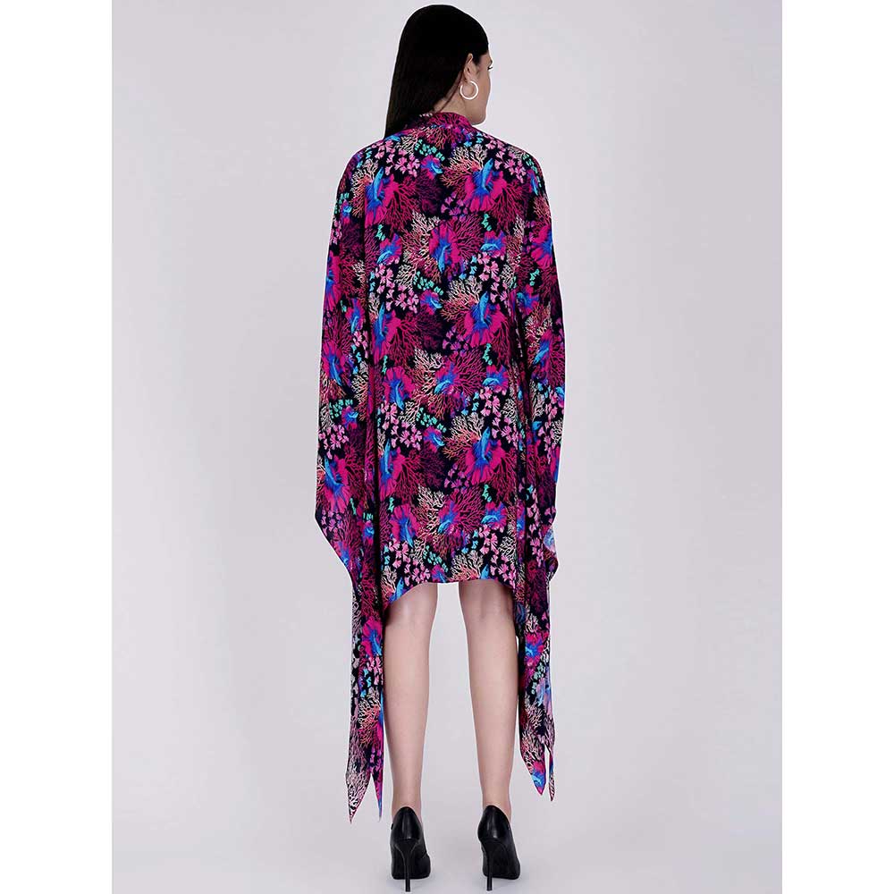 First Resort by Ramola Bachchan Pink Deep Sea Print Tunic Dress