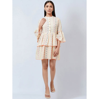 First Resort by Ramola Bachchan Cream Frill Dress
