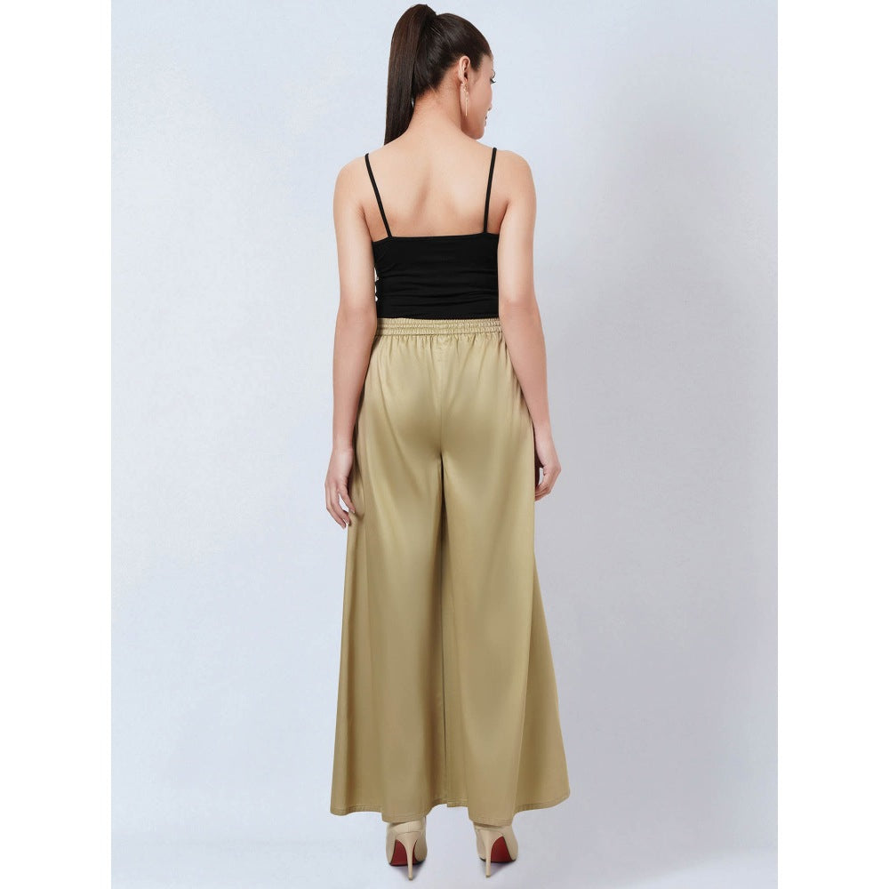 First Resort by Ramola Bachchan Sand Cotton Pants