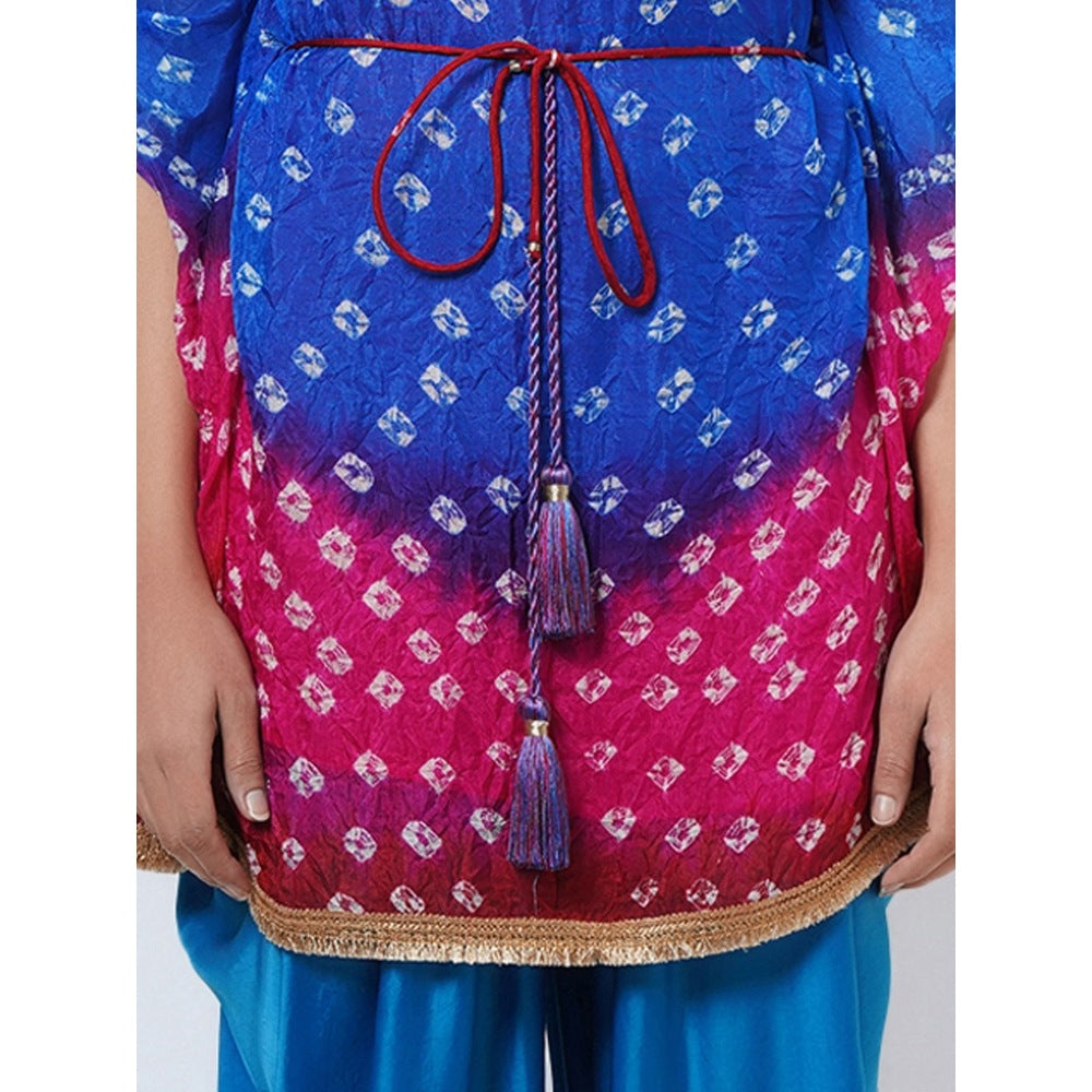 First Resort by Ramola Bachchan Multi-Color Bandhani Tunic with Dhoti Pant (Set of 2)