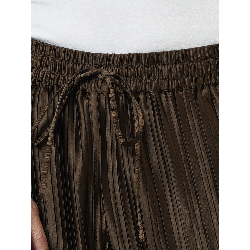 First Resort by Ramola Bachchan Brown Sleeveless & Box Pleated Palazzo Co-Ord (Set of 2)