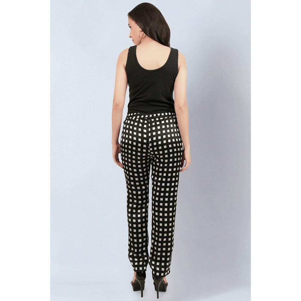 First Resort by Ramola Bachchan Ivory and Black Floral Combination Print Co-Ord (Set of 2)