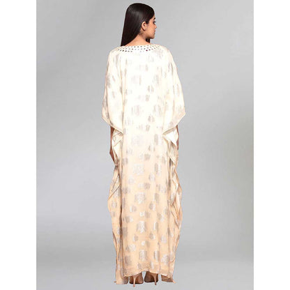 First Resort by Ramola Bachchan Ivory Ombre Full Length Kaftan