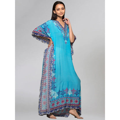 First Resort by Ramola Bachchan Blue Kaftan