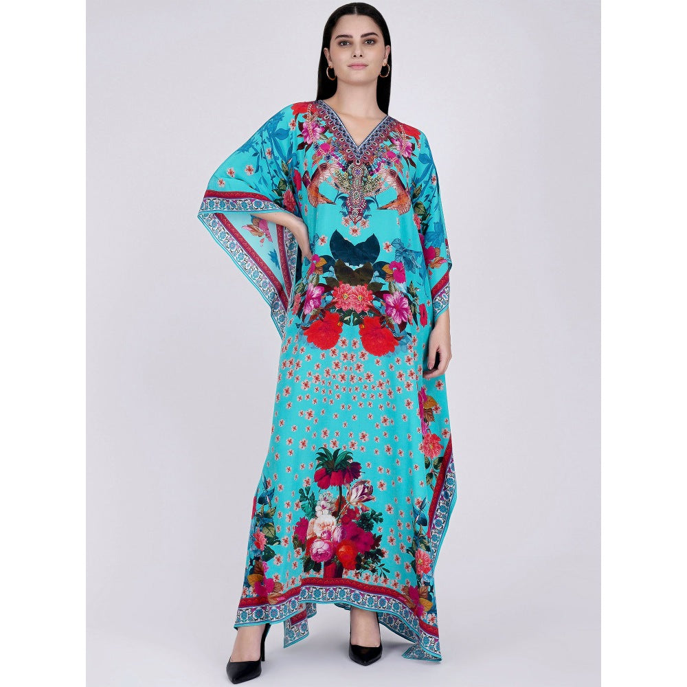 First Resort by Ramola Bachchan Blue Kaftan