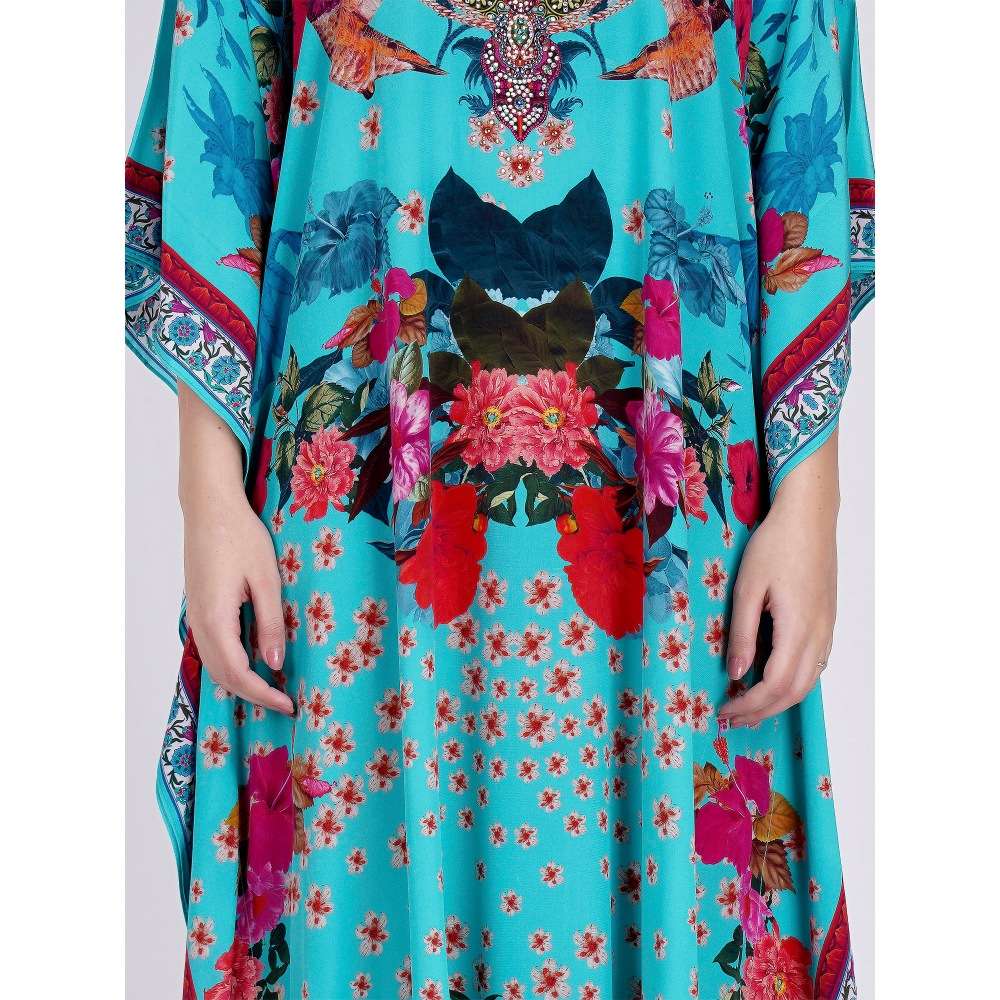 First Resort by Ramola Bachchan Blue Kaftan