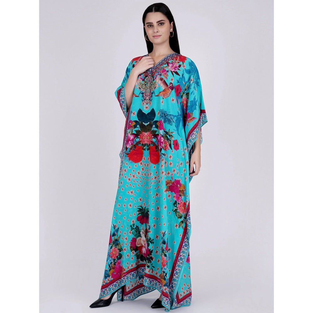 First Resort by Ramola Bachchan Blue Kaftan
