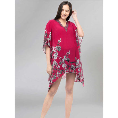 First Resort by Ramola Bachchan Red Kaftan