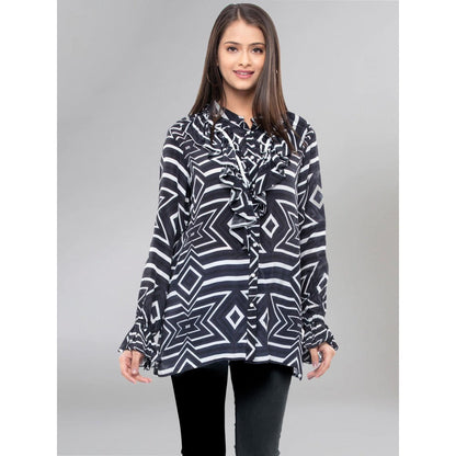 First Resort by Ramola Bachchan Black Shirt