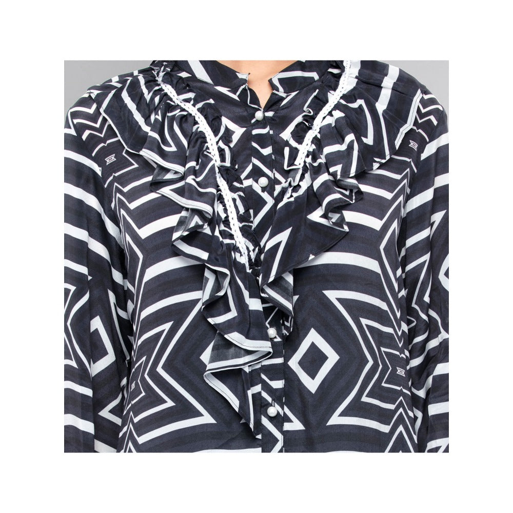 First Resort by Ramola Bachchan Black Shirt