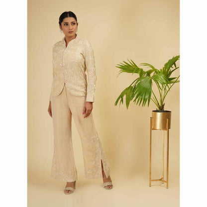 Farha Syed Ivory Hand Embroiderred Co-ord (Set of 2)