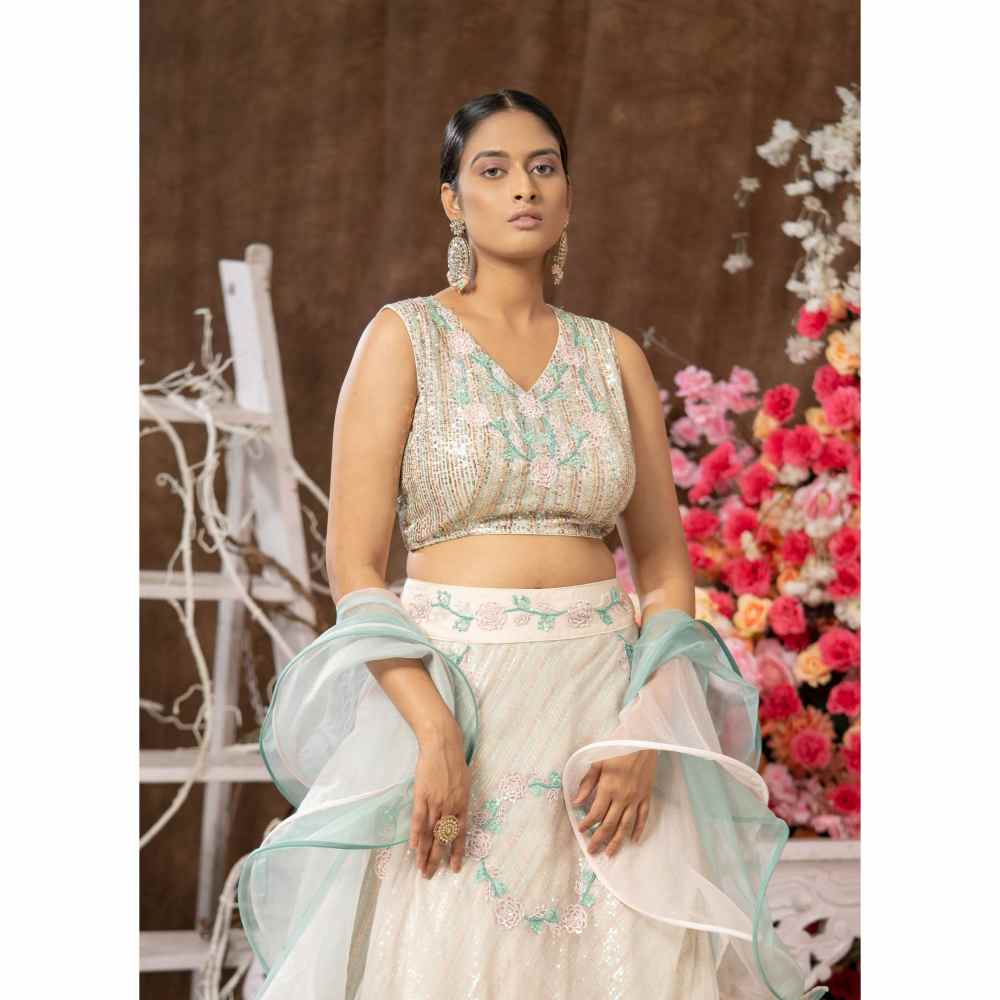 Farha Syed Multi-Colour Indowestern Dress (Set of 4)