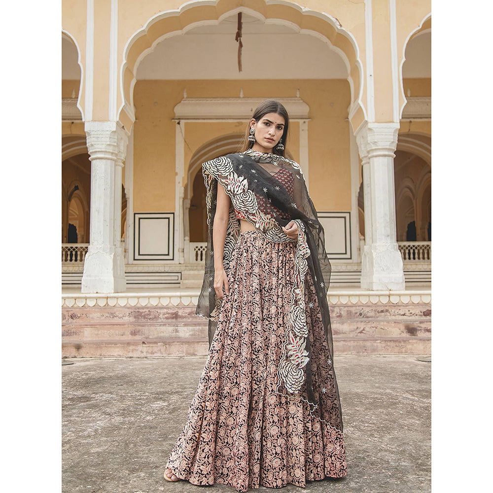 Gulabo Jaipur Mira Black Lehenga (Set of 3)