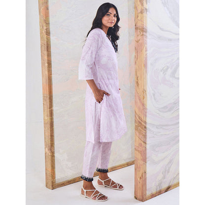 Gulaal Purple Marble Kurta