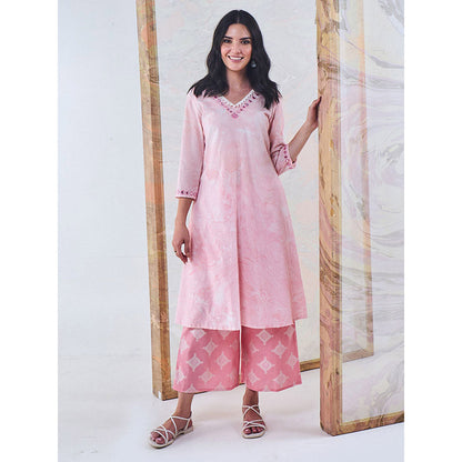 Gulaal Pink Marble Kurta