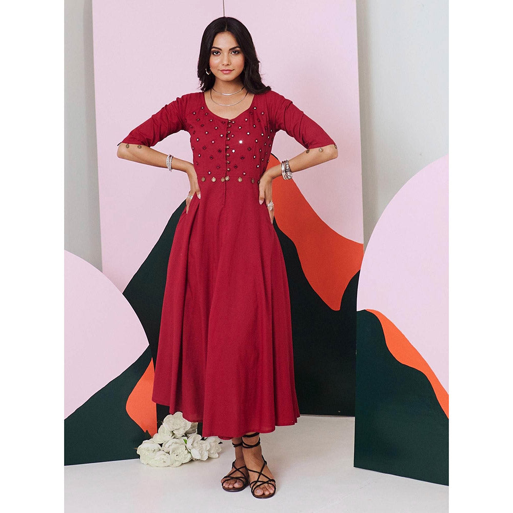 Gulaal Naina Mirror Work Maxi Dress