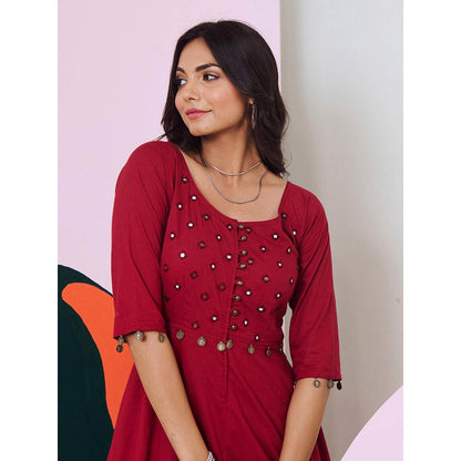 Gulaal Naina Mirror Work Maxi Dress