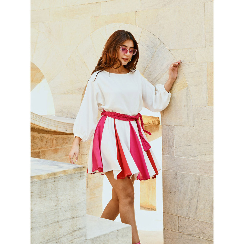 Gulaal Panelled Dreams Cotton Dress (Set of 2)