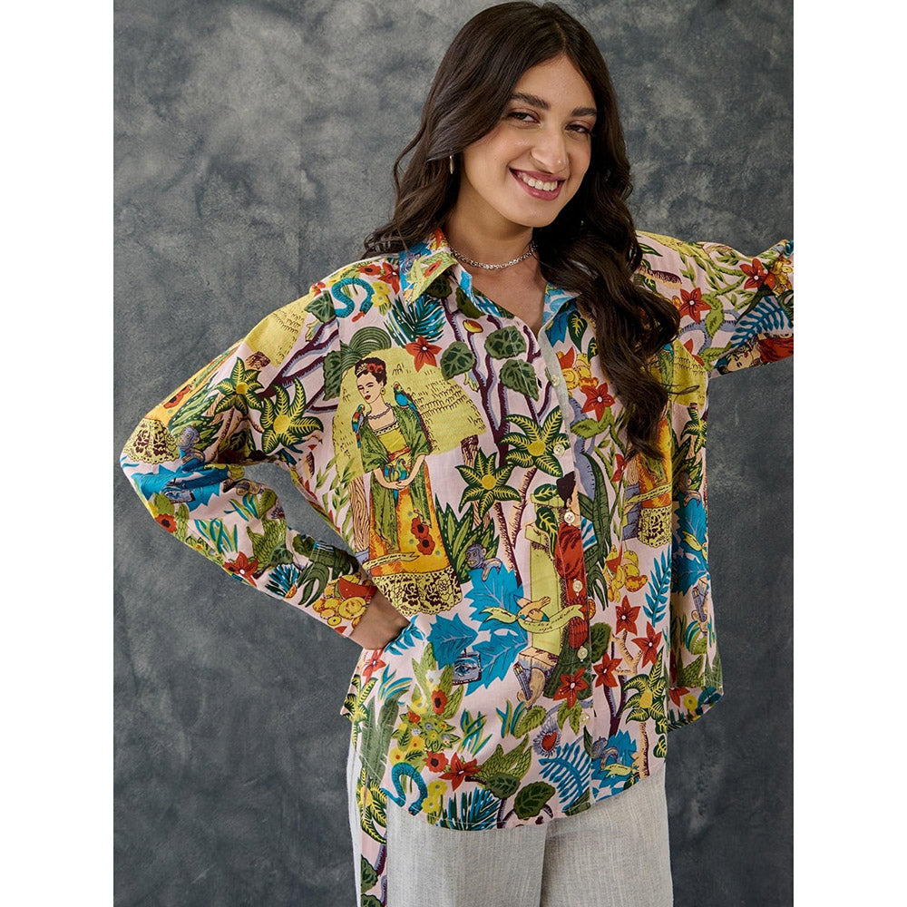 Gulaal Frida Pink Printed Co-Ord (Set of 2)