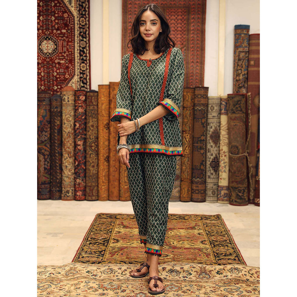 Gulabo Jaipur Abra Green (Set of 2)